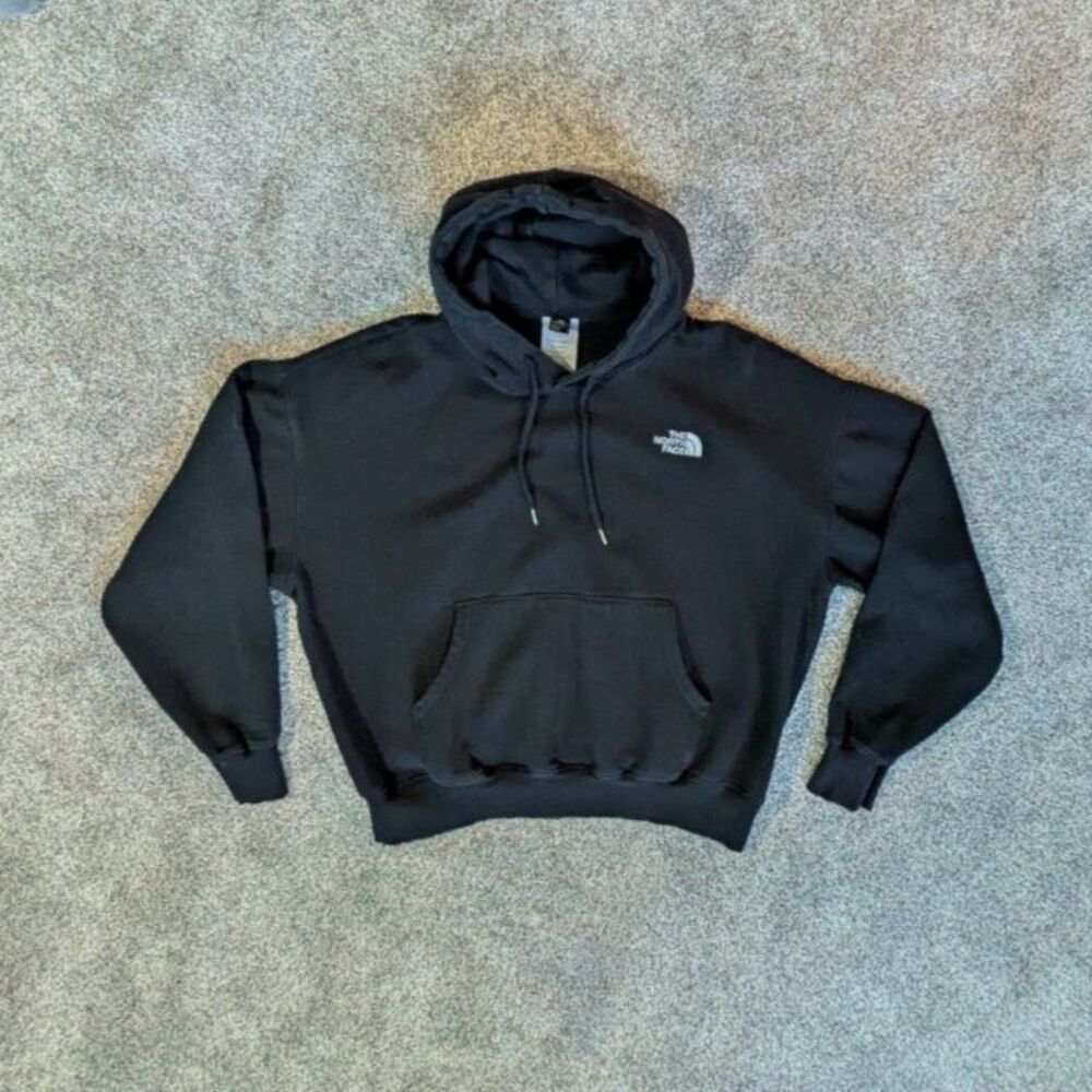 The North Face Men’s Black Hoodie Pullover Embroidered Logo Circular Design